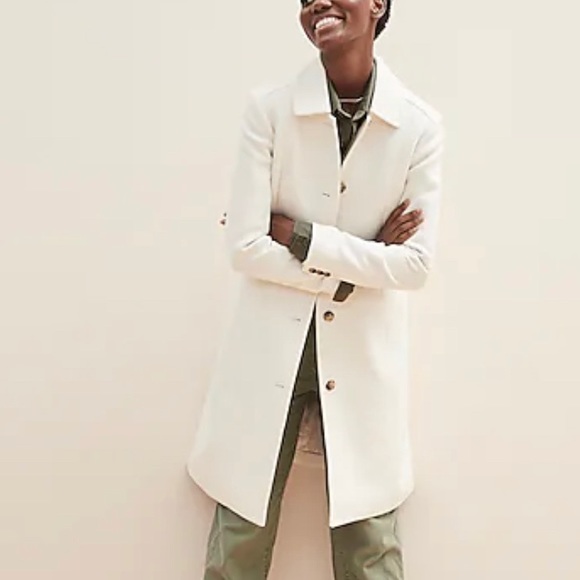 J Crew Coat Vintage White - Picture 5 of 8